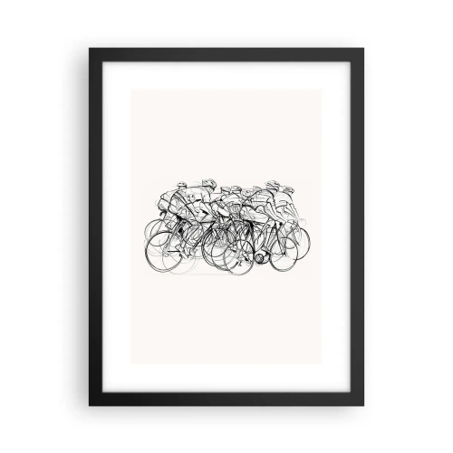 Poster in een zwarte lijst - Samen als team - 30x40 cm