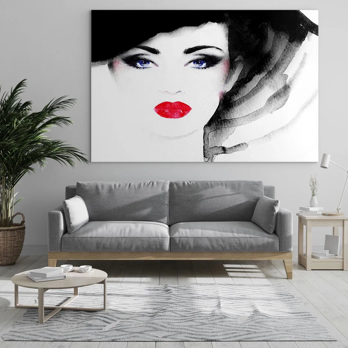 Schilderen op glas - Hij duwt terug en roept - 100x70 cm