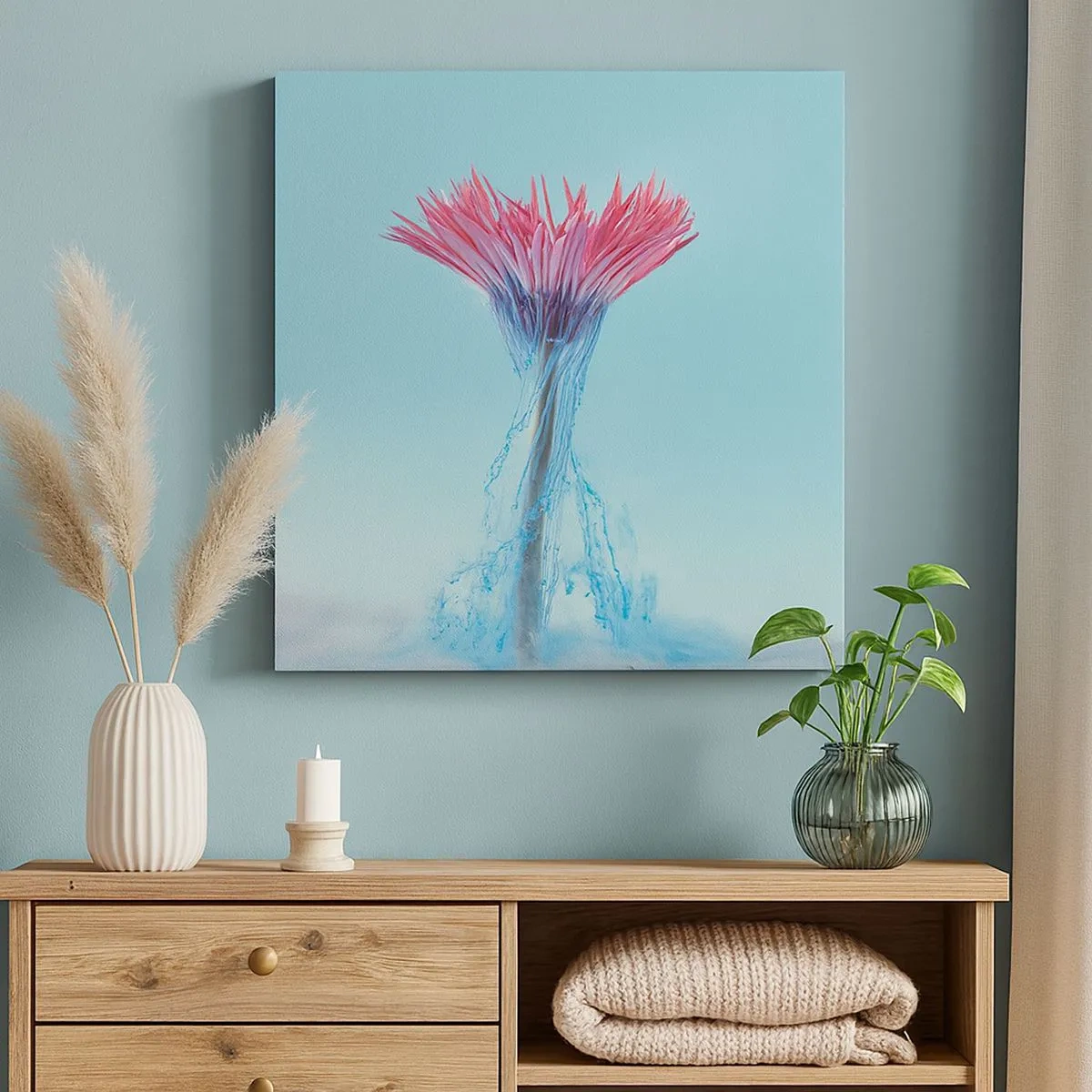 Schilderen op canvas - In een verkwikkende omhelzing - 30x30 cm