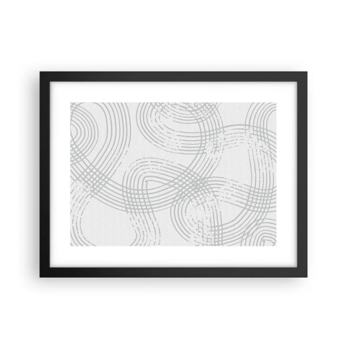 Poster in een zwarte lijst - Er is geen rechte weg - 40x30 cm