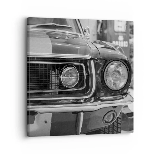 Schilderen op canvas - Hard rijden - 30x30 cm