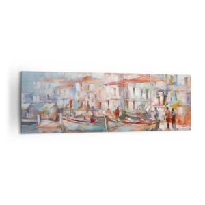 Schilderen op canvas - Pastel vakantie - 160x50 cm