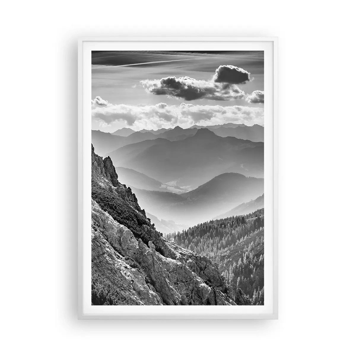 Poster in een witte lijst - Tot aan de horizon - 70x100 cm