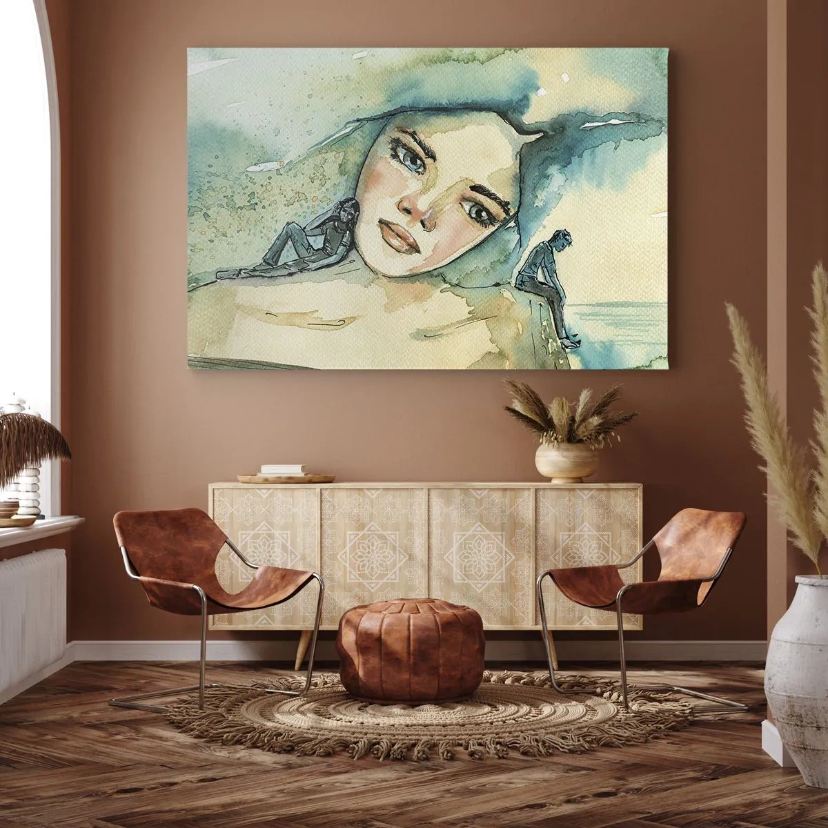 Schilderen op canvas - Ben ik blauw? - 120x80 cm