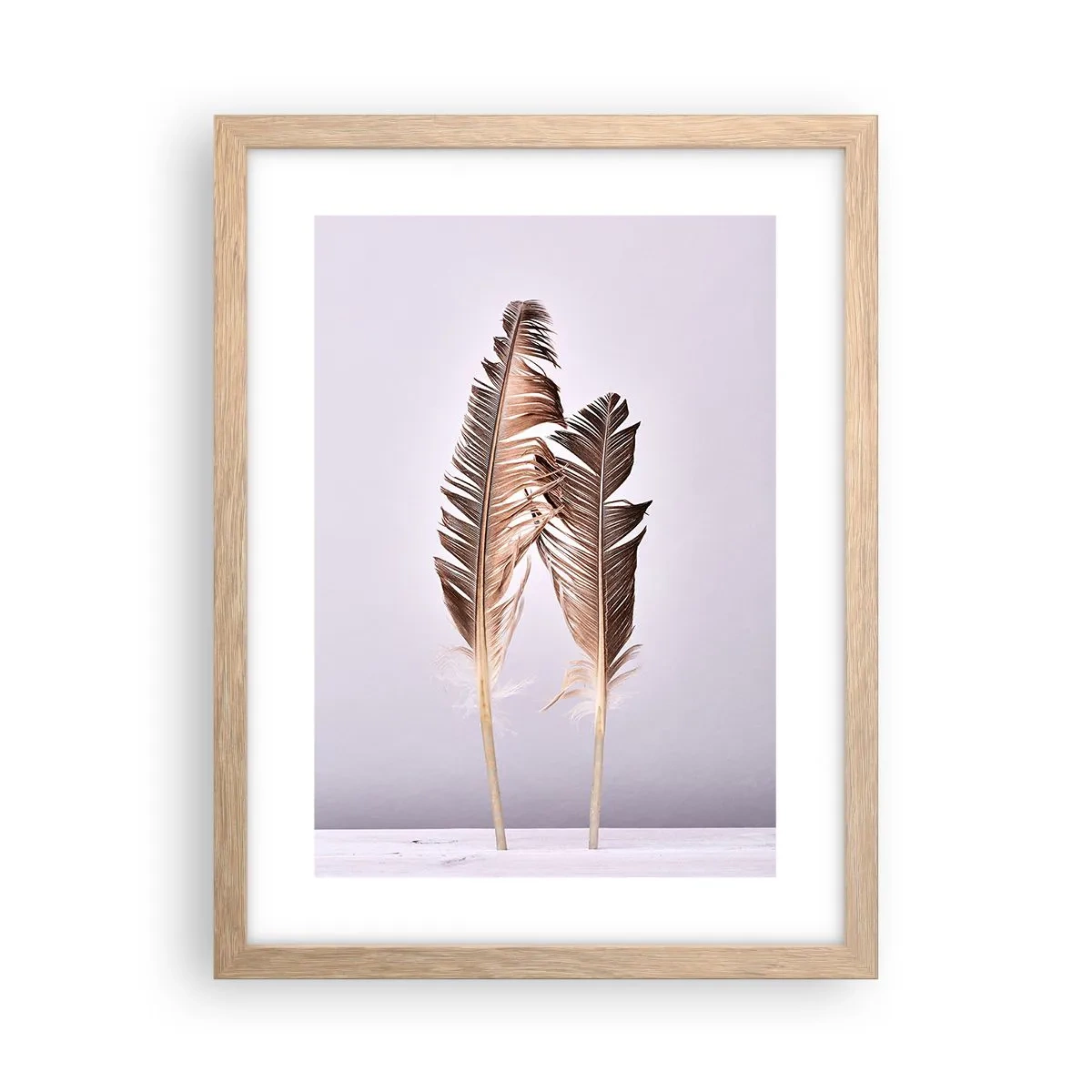 Een poster in een licht eiken lijst - Tegen het niets - 30x40 cm