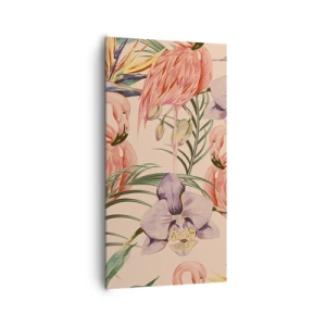 Schilderen op canvas - Roze ballet in bloemen - 65x120 cm