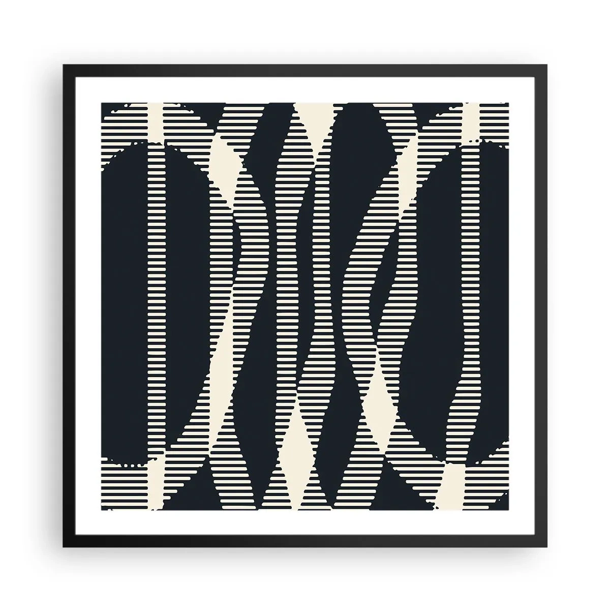 Poster in een zwarte lijst - Een poging om de duisternis te doorbreken - 60x60 cm