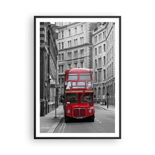 Poster in een zwarte lijst - Het dagelijkse leven hoeft niet grijs te zijn - 70x100 cm