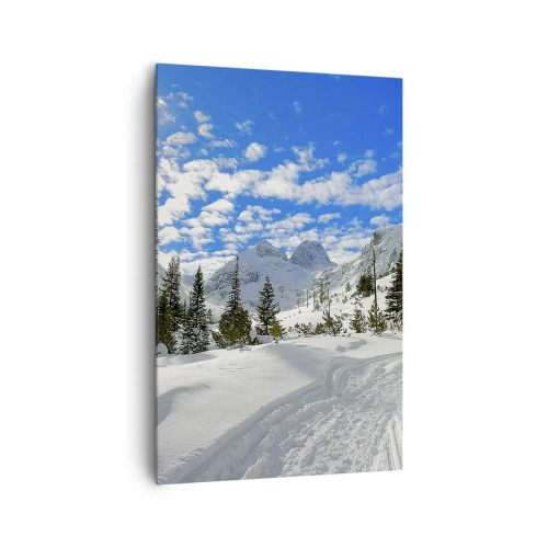 Schilderen op canvas - In de sneeuw en in de zon - 80x120 cm