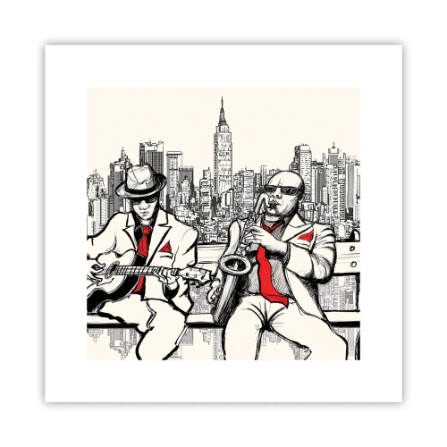 Poster - Improvisatie van New York - 30x30 cm