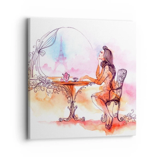 Schilderen op canvas - Parijse chic - 40x40 cm