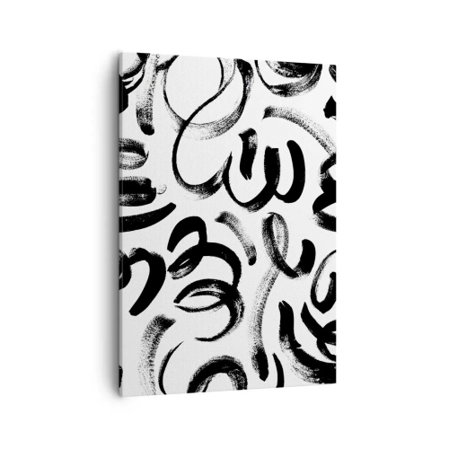 Schilderen op canvas - Zwart op wit - 50x70 cm