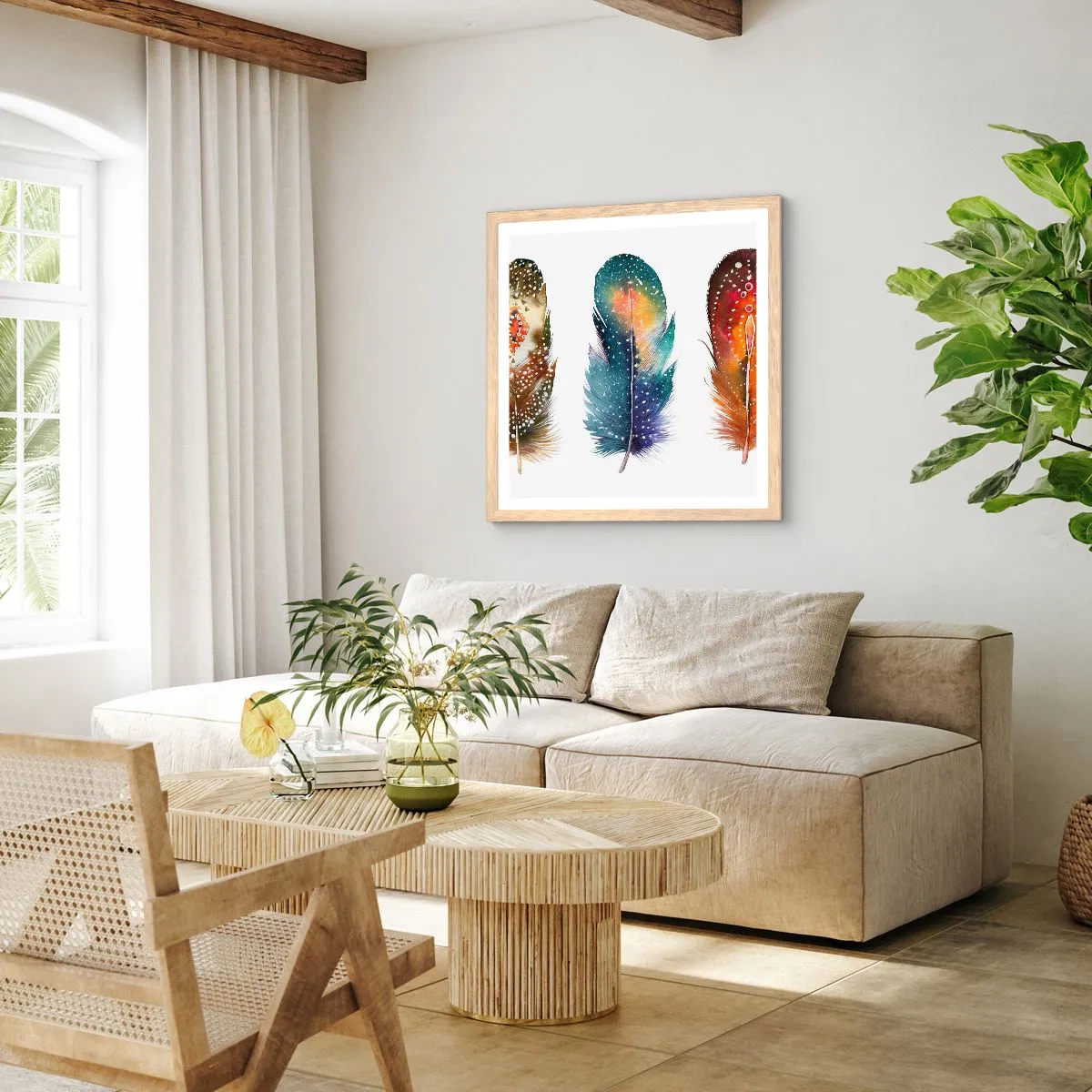 Een poster in een licht eiken lijst - Rituelen, ceremonies, geheimen - 30x30 cm