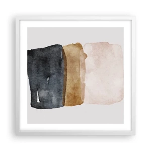 Poster in een witte lijst - De samenstelling van de kleuren van de aarde - 50x50 cm
