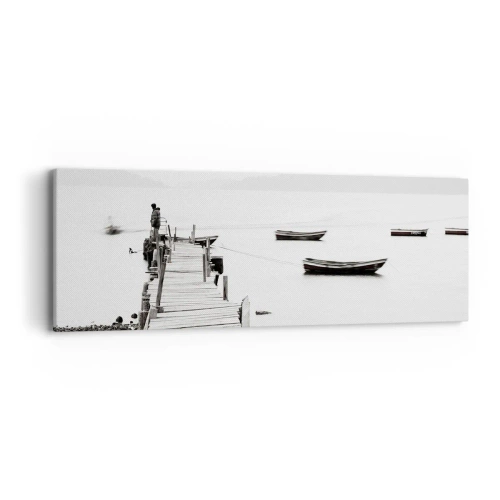 Schilderen op canvas - Stil en schoon boven het water - 90x30 cm