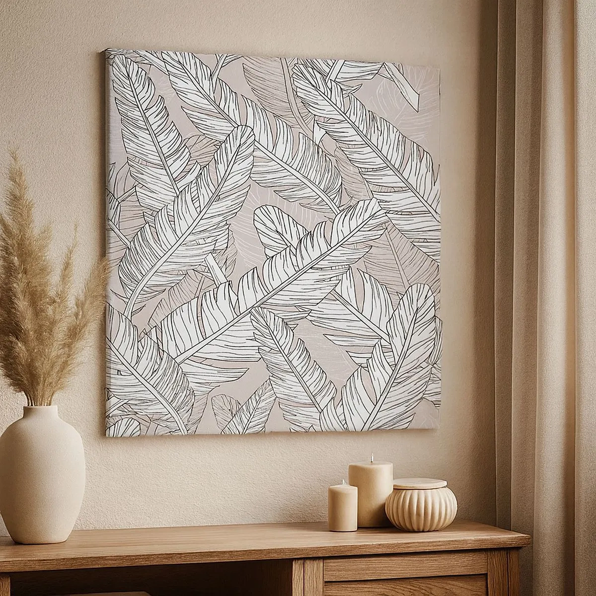 Schilderen op canvas - Een verenwerveling - 30x30 cm