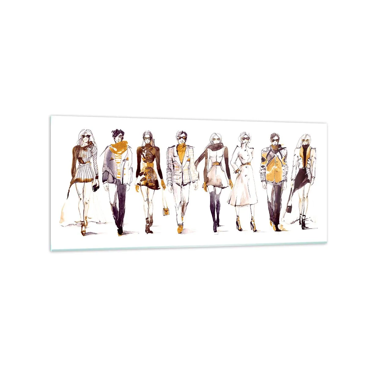 Schilderen op glas - Casual chic, casual elegantie - 120x50 cm