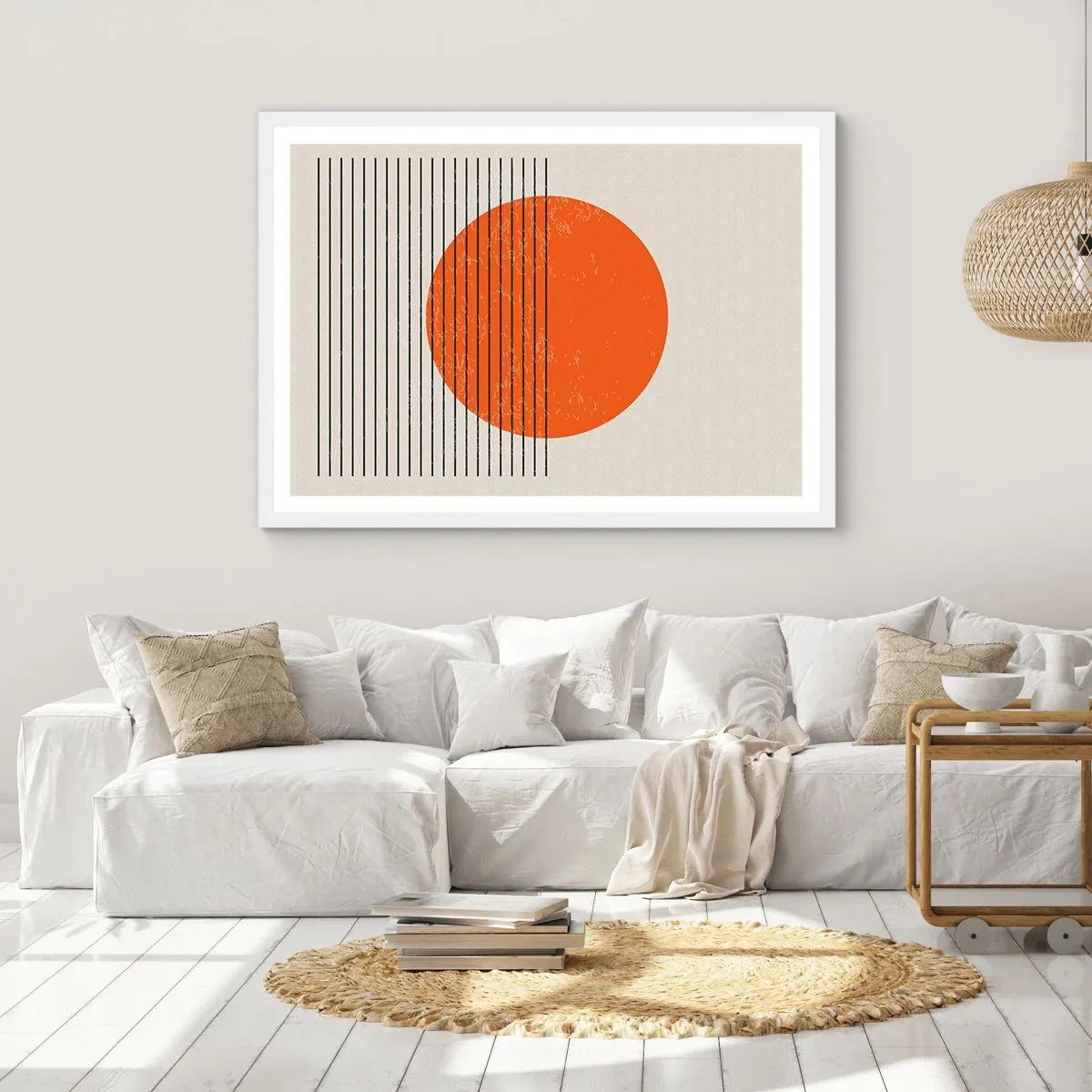 Poster in een witte lijst - Altijd de zon - 91x61 cm