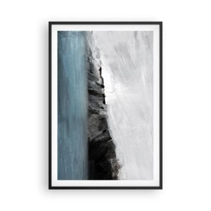 Poster in een zwarte lijst - Water – aarde: botsing der elementen - 61x91 cm