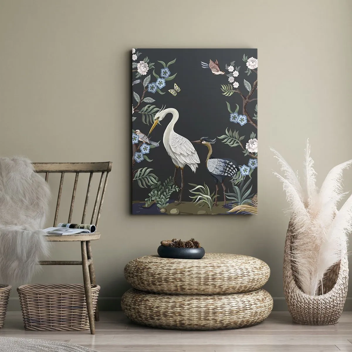 Schilderen op canvas - Vogelparade - 80x120 cm