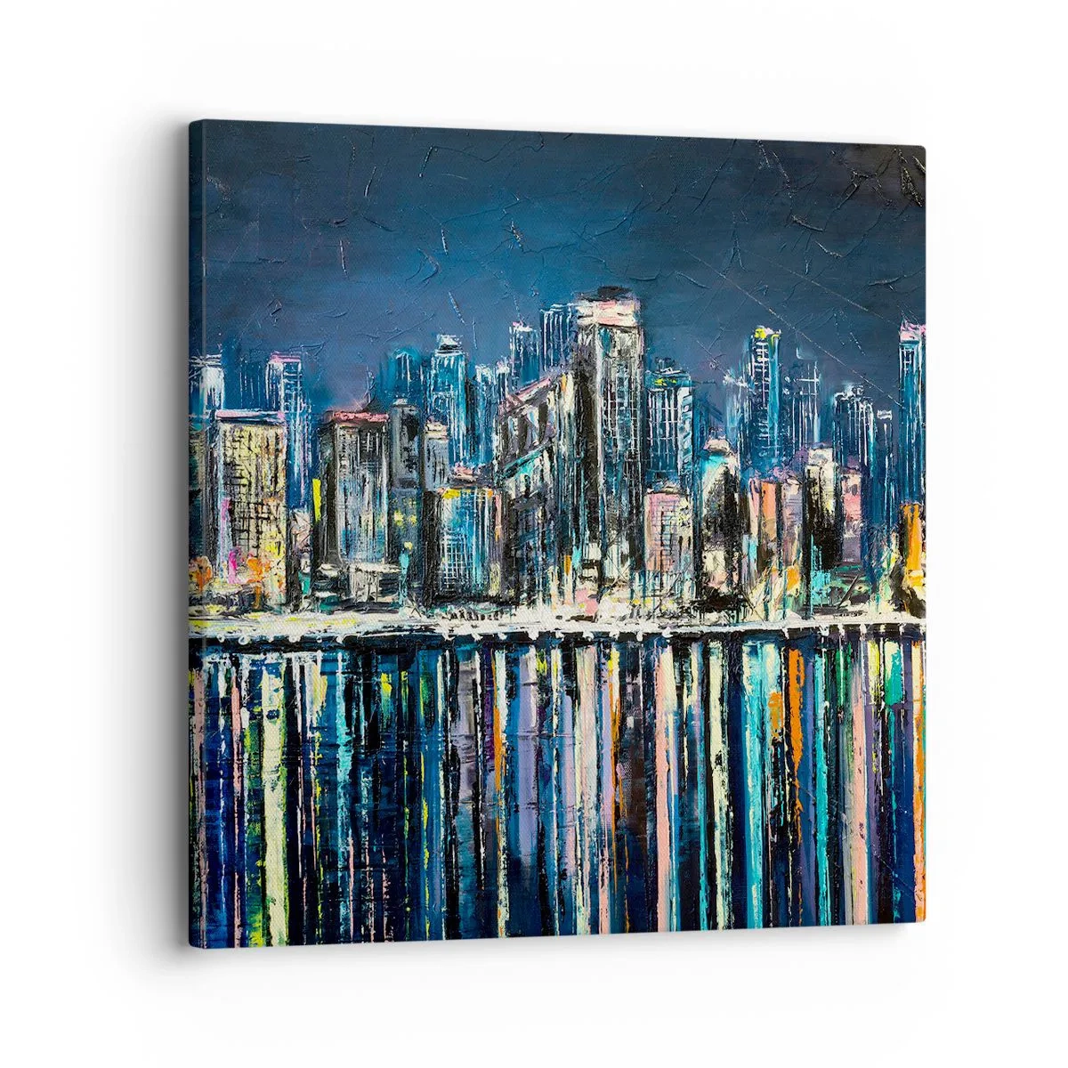 Schilderen op canvas - Cascade van lichten - 30x30 cm