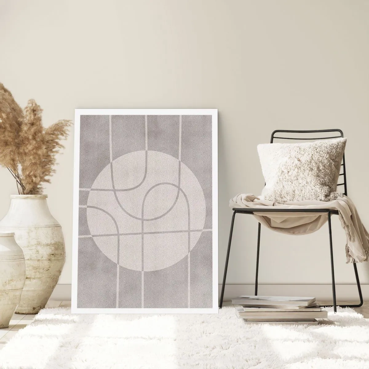 Poster - Rond en rechtdoor - 61x91 cm