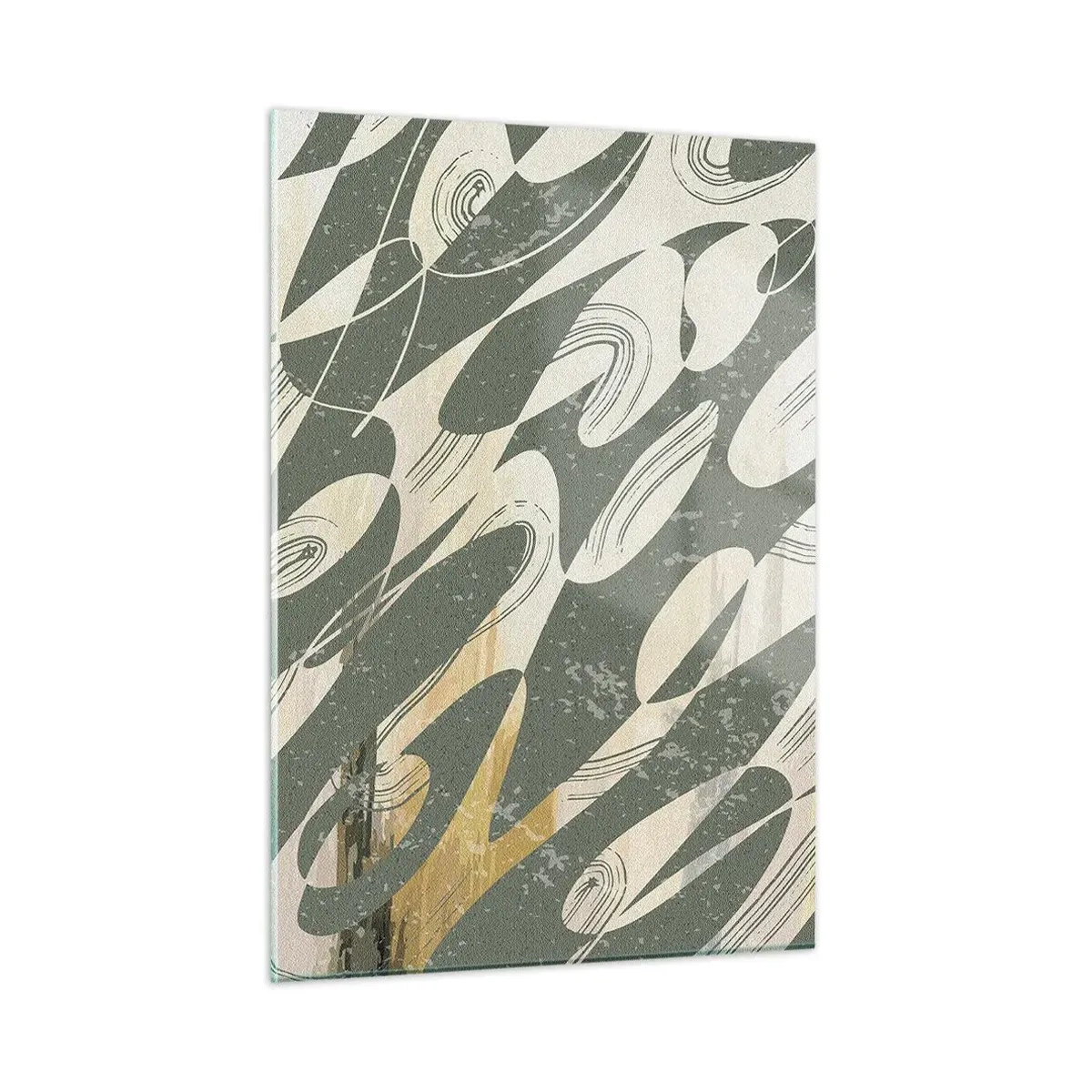 Schilderen op glas - Ritmische abstractie - 50x70 cm