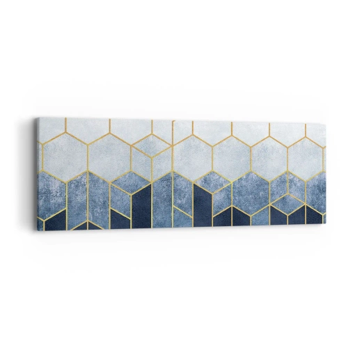 Schilderen op canvas - Compositie in een gesyncopeerd ritme - 90x30 cm