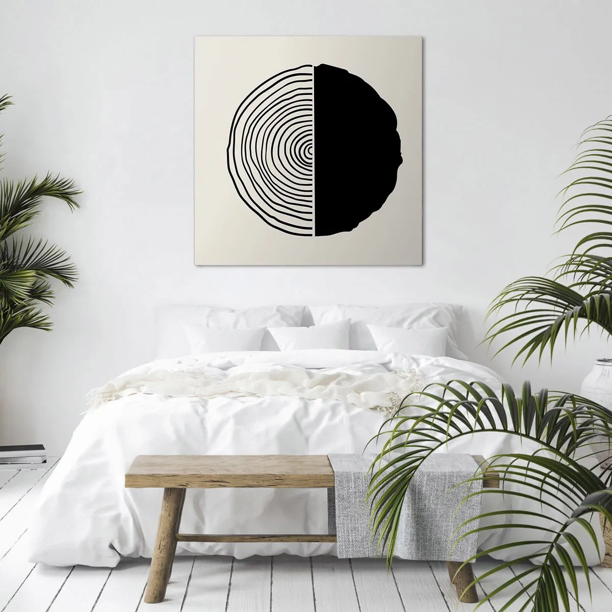 Schilderen op canvas - Half om half - 60x60 cm