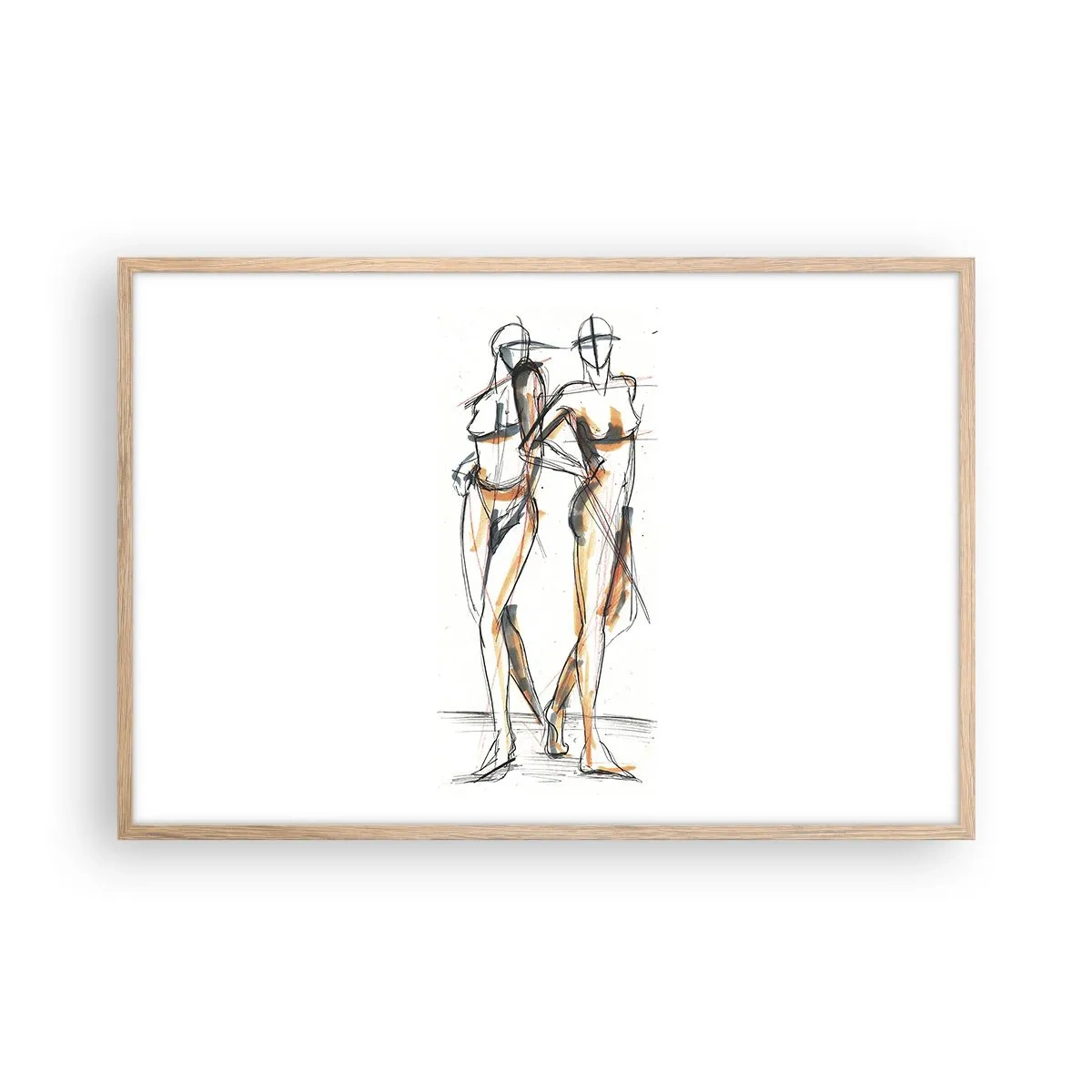 Een poster in een licht eiken lijst - Een studie van genade - 91x61 cm