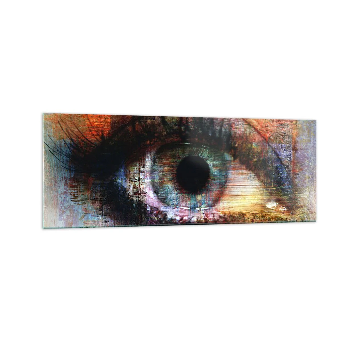 Schilderen op glas - Je kunt in de ziel kijken - 140x50 cm
