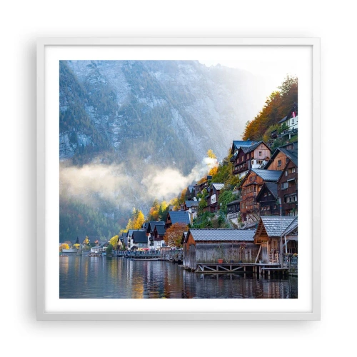 Poster in een witte lijst - Alpine sfeer - 60x60 cm