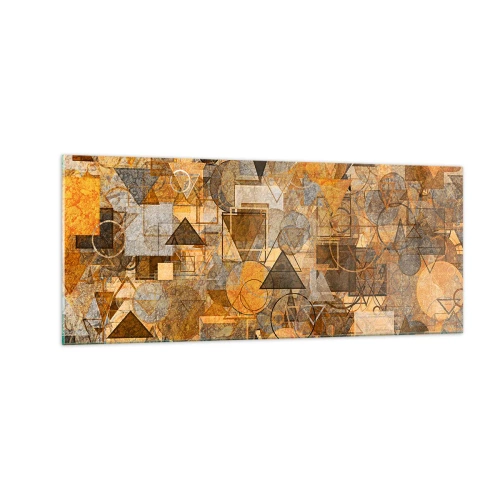 Schilderen op glas - De wereld in vorm - 100x40 cm