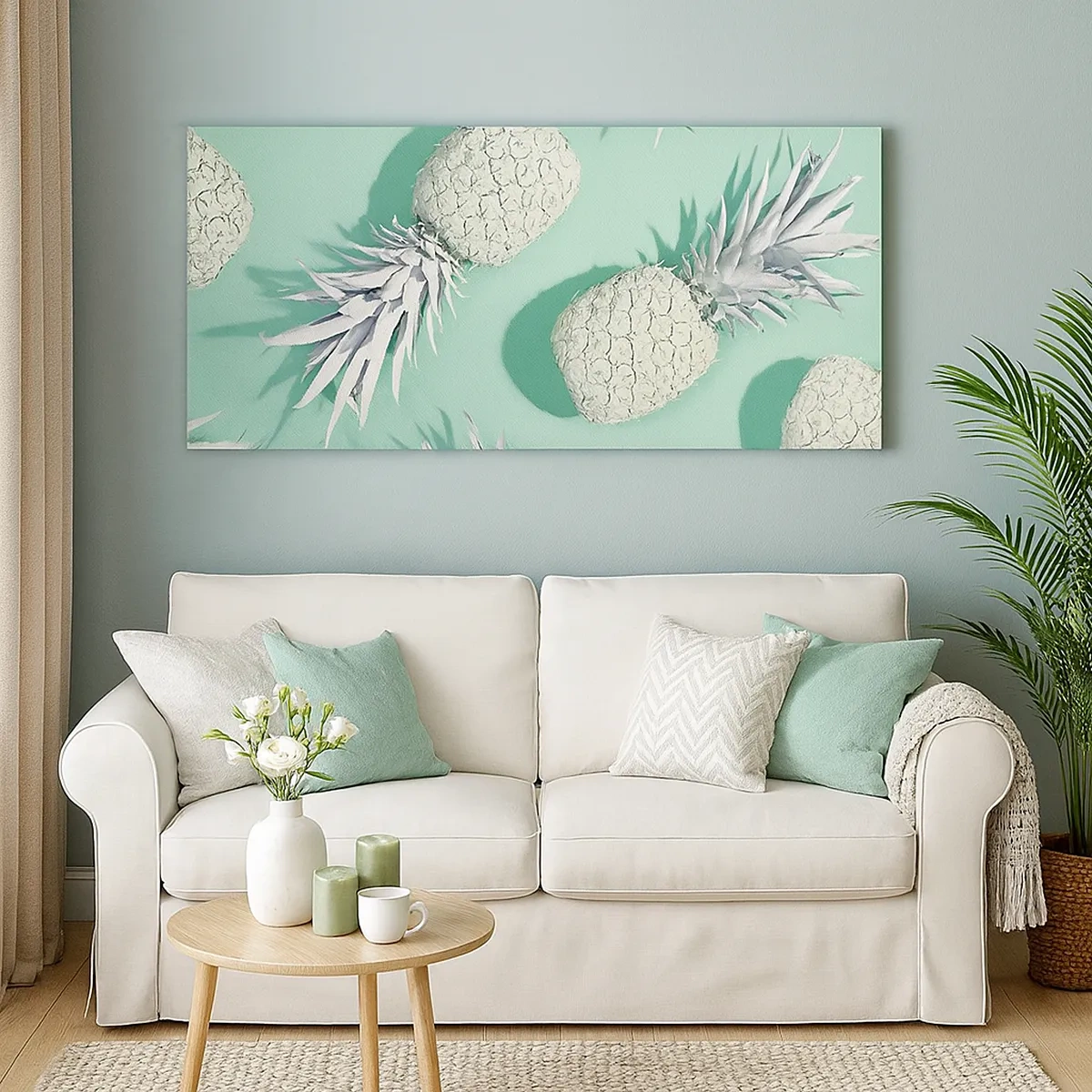 Schilderen op canvas - Het gaat goed met munt - 30x30 cm