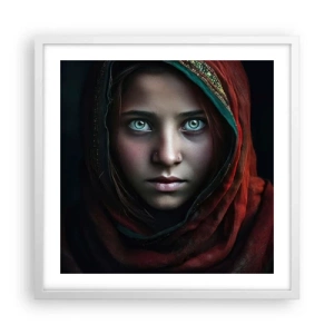 Poster in een witte lijst - Oosterse prinses - 50x50 cm