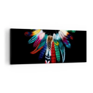 Schilderen op canvas - Indiase ketting - 100x40 cm