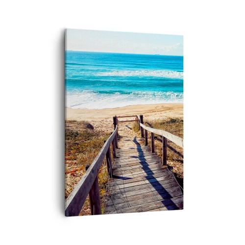 Schilderen op canvas - Loop maar! - 50x70 cm