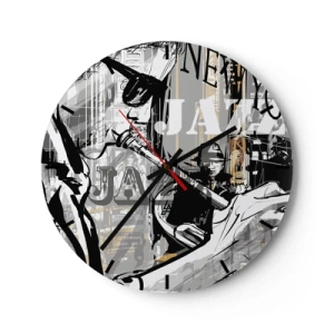 Wandklok - Klok - Op het ritme van New York - 40x40 cm