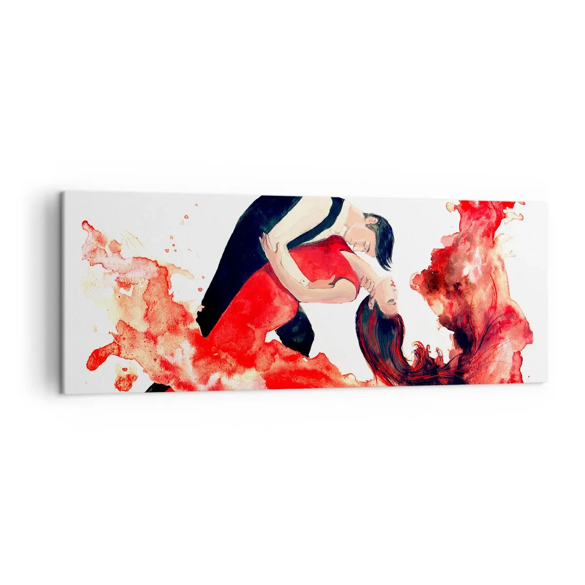 Schilderen op canvas - Tango - een sensuele golf - 140x50 cm
