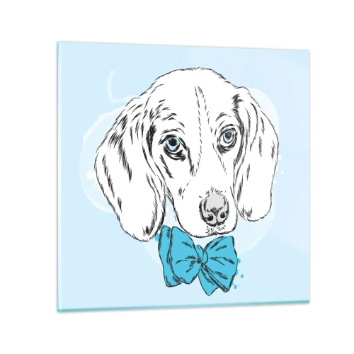 Schilderen op glas - Hond elegantie - 60x60 cm
