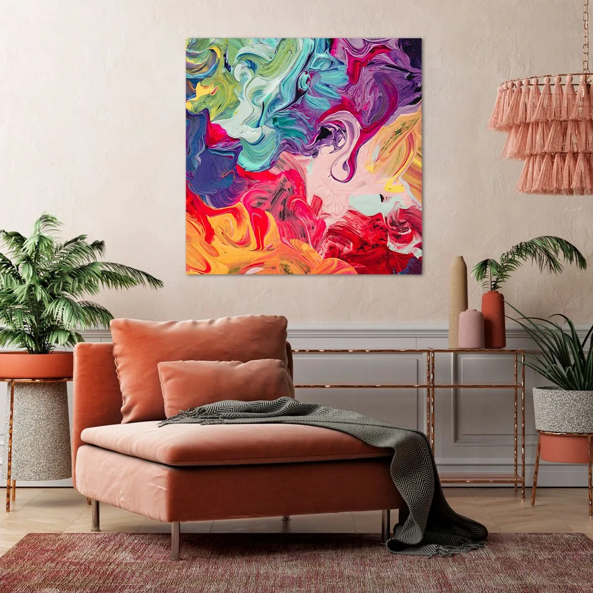 Schilderen op canvas - De geboorte van kleuren - 60x60 cm