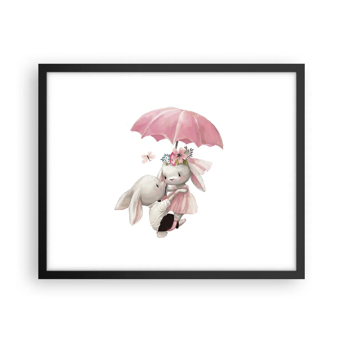 Poster in een zwarte lijst - Dit is liefde - 50x40 cm