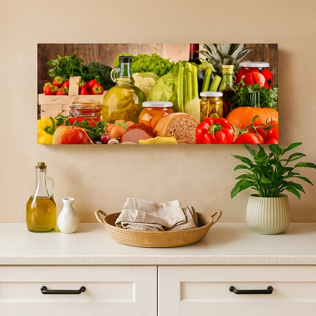 Schilderen op canvas - Gerookt, gebakken en gemarineerd - 30x30 cm