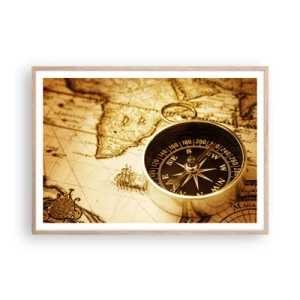 Een poster in een licht eiken lijst - Oost of west? - 100x70 cm