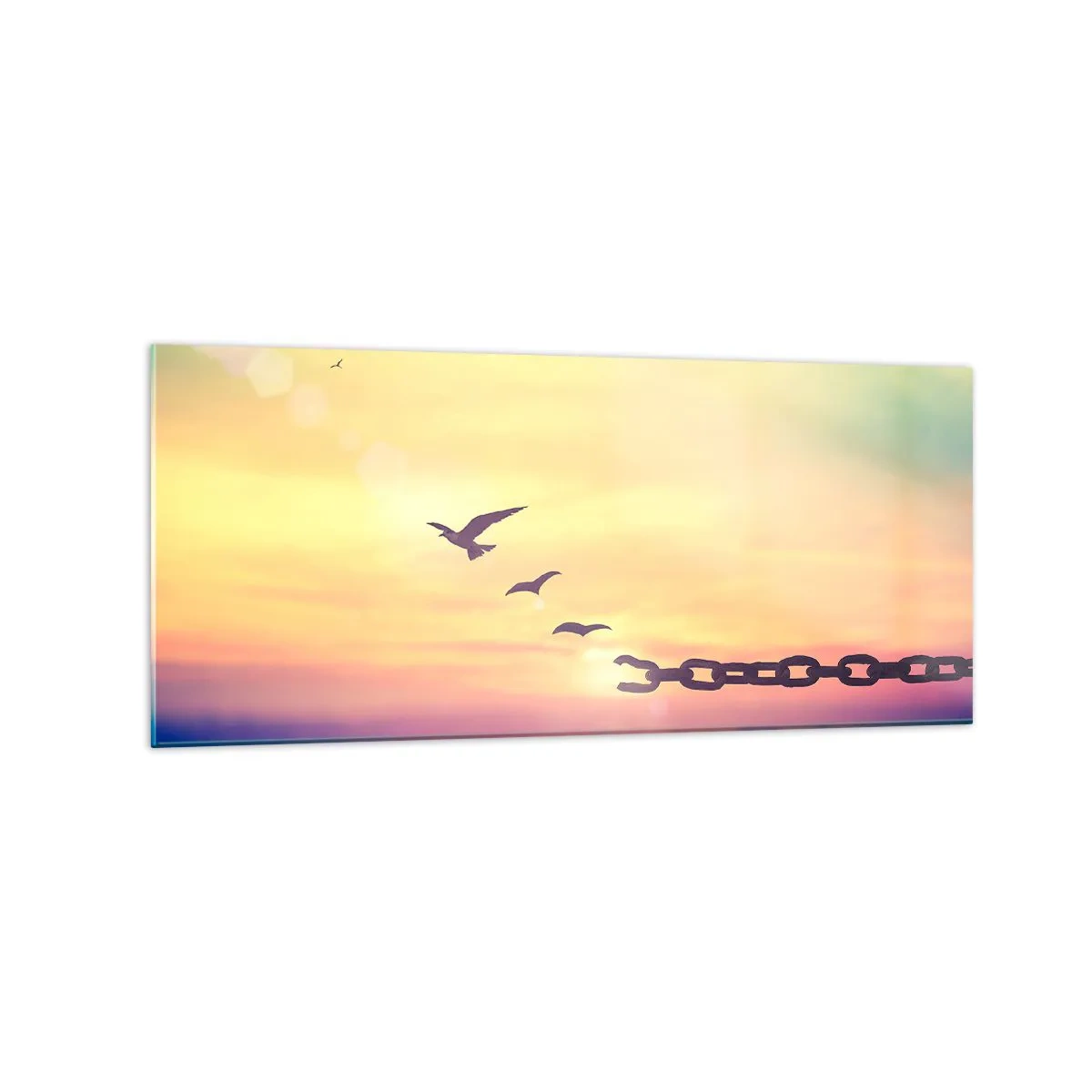 Schilderen op glas - De overwinning van vrijheid - 120x50 cm