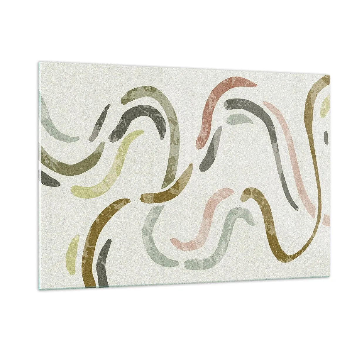 Schilderen op glas - Een vrolijke dans van abstractie - 120x80 cm