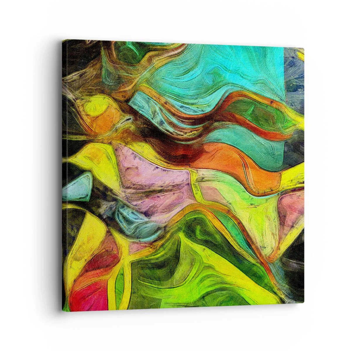 Schilderen op canvas - Beweging is leven - 30x30 cm