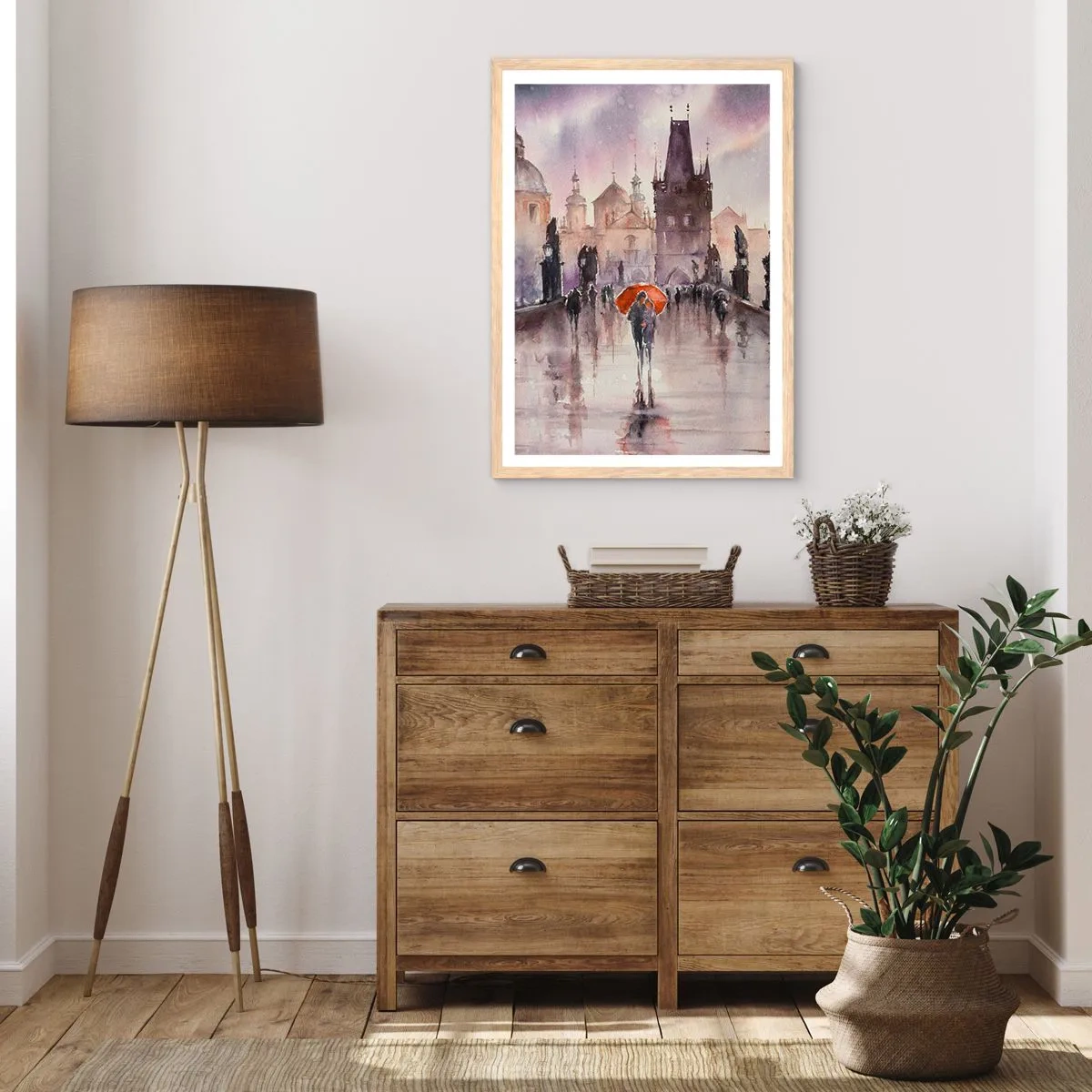 Een poster in een licht eiken lijst - Mensen veranderen niet - 61x91 cm