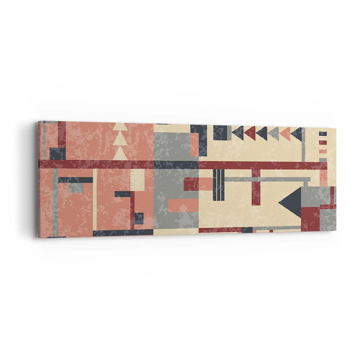Schilderen op canvas - Een combinatie van verticalen en horizontalen - 90x30 cm