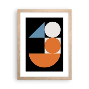 Een poster in een licht eiken lijst - Dacht lay-out - 30x40 cm